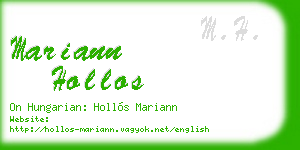 mariann hollos business card